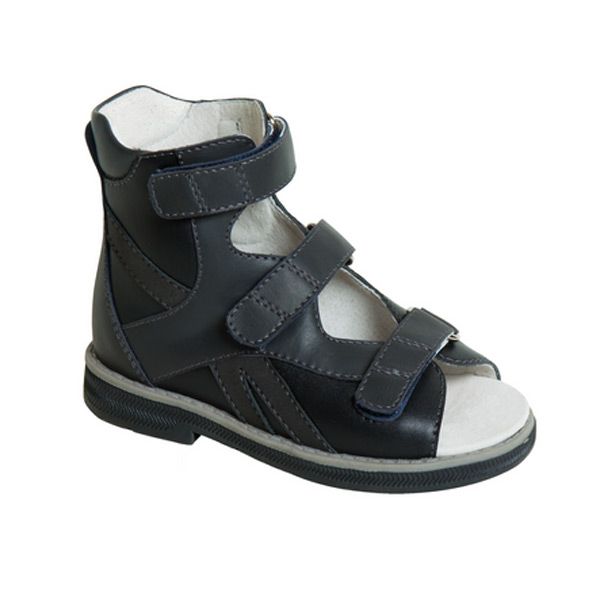 Сандали ортопедические Ортобум для мальчиков 71697-2 черный/серый